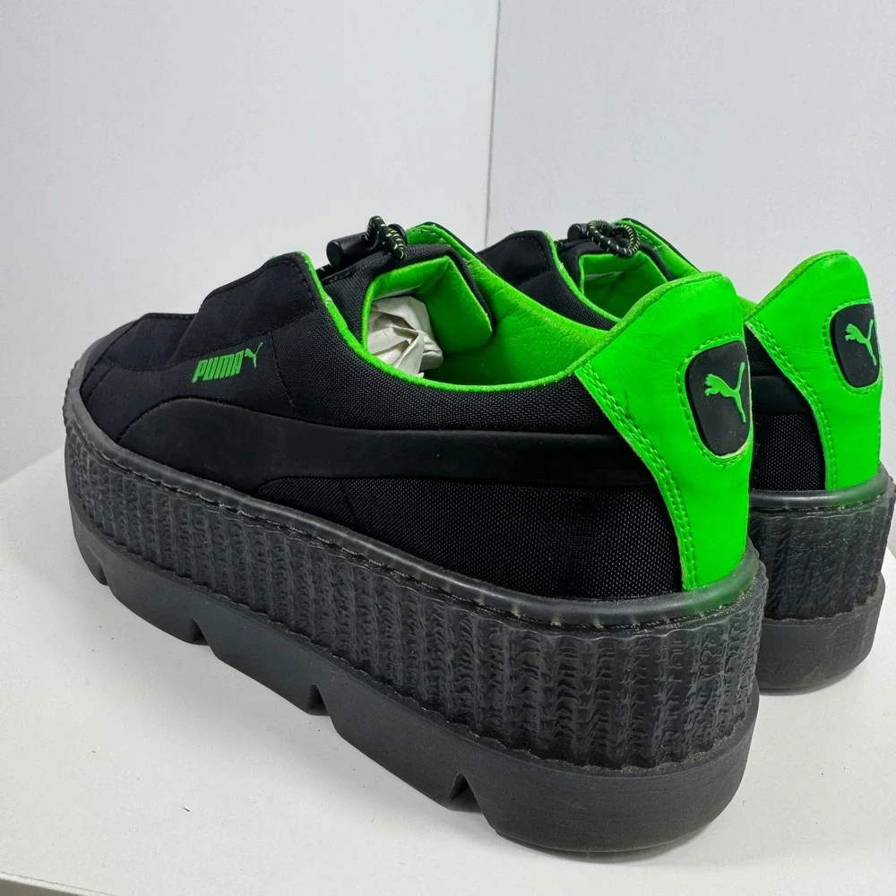 PUMA Fenty Cleated Creeper Surf Shoes Womens Size 8 Black Green‎ Gecko 367681-03